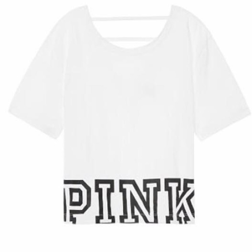 Vs pink ladder back crop top